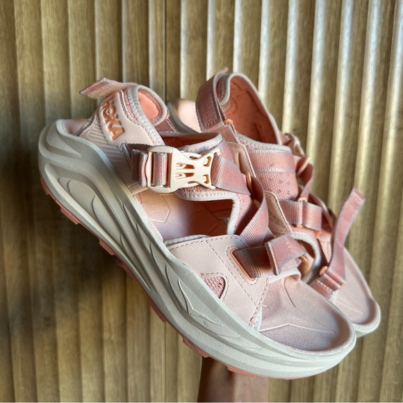 Hoka Shoes - HOKA Pink Infini Hike TC Sandals